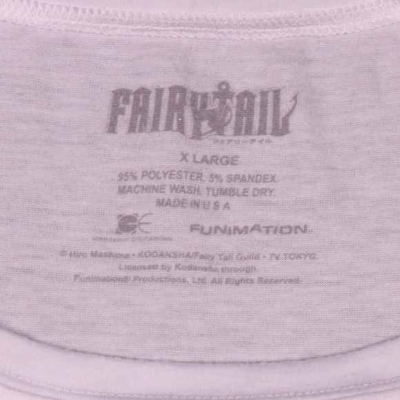 Fairy Tail Swim Chibi Anime Tee Funimation White Graphic T-Shirt XL - Picture 4 of 5